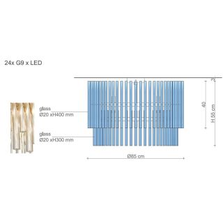 Il Paralume Marina / Chandelier / 2210D85