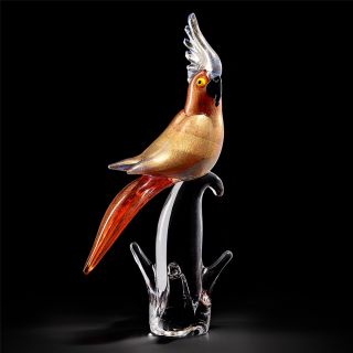 Italian Luxury Lighting / Animal Sculptures / Parrot in Murano Glass 6016 1 MUL