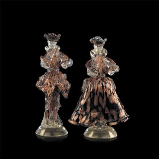 Italian Luxury Lighting / Figurative Sculptures / Venetian Couple in Murano Glass 759 2 AVV