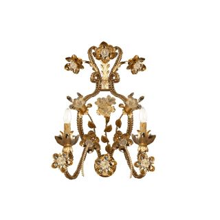 Mechini / Wall Lights / Clear Pearl Banding and Porcelain A270/2