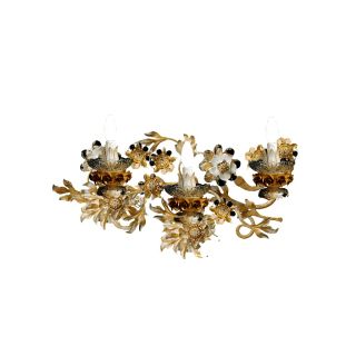 Mechini / Wall Lights / Orizzontale Bohemian Crystal and Biscuit Ceramic A299/3