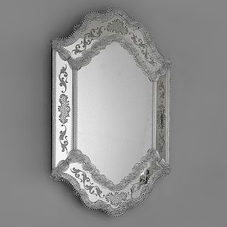 Glass & Glass Murano / Murano wall mirror / ART. MIR 210