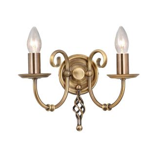 Elstead Lighting / Wall Lights / Artisan 2 Aged Brass