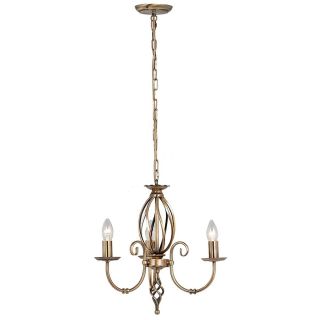 Elstead Lighting / Chandeliers / Artisan 3 Aged Brass