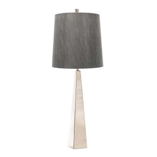 Elstead Lighting / Table Lamps / Ascent Polished Nickel with Dark Grey Shade