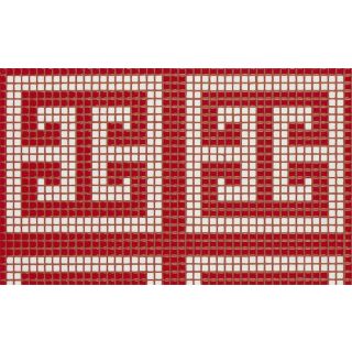 Bisazza / Mosaico - Decorations / Key White Red (Flooring)