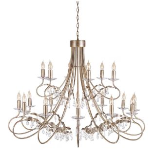 Elstead Lighting / Chandeliers / Christina 18 Silver & Gold Patina