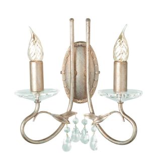 Elstead Lighting / Wall Lights / Christina 2 Silver & Gold Patina