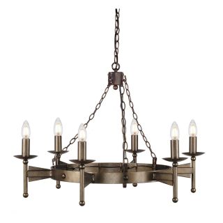 Elstead Lighting / Chandeliers / Cromwell 6 Old Bronze