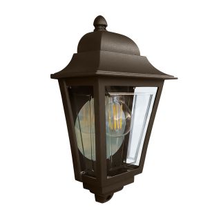 Elstead Lighting / Outdoor Wall Lights / Deco Lane 1lt Half Lantern Bronze