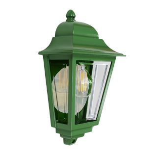 Elstead Lighting / Outdoor Wall Lights / Deco Lane Half Lantern Green
