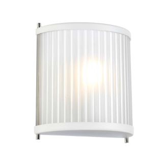 Elstead Lighting / Wall Lights / Corona White Satin Painted & Polished Nickel