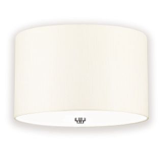 Elstead Lighting / / Fletcher 14"" Flush - Polished Chrome with Ivory Shade