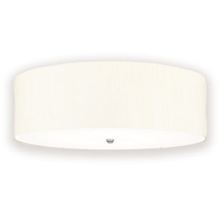 Elstead Lighting / / Fletcher 30"" Flush - Polished Chrome with Ivory Shade