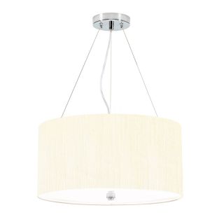 Elstead Lighting / Pendants & Suspension Lights / Pearce 18 Polished Chrome with Ivory Shade