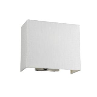 Elstead Lighting / Wall Lights / Riley Medium Rectangular with Polished Chrome Back Plate & Ivory Shade
