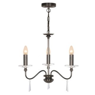 Elstead Lighting / Chandeliers / Finsbury Park 3 Light Chandelier - Old Bronze