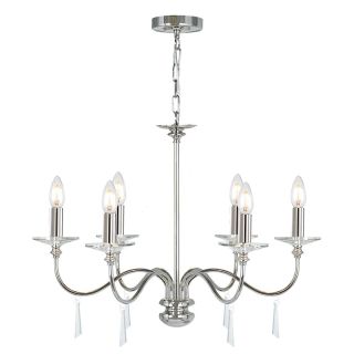 Elstead Lighting / Chandeliers / Finsbury Park 6 Light Chandelier - Polished Nickel