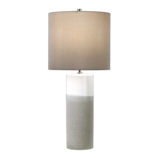 Elstead Lighting / Table Lamps / Fulwell 1 White Gloss and Matt Grey with Dark Grey Shade
