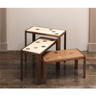 Officina Ciani / Coffee tables / Brass with Marble or Wood Top HF2076CT Domino