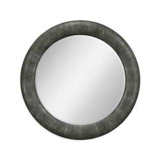 Jonathan Charles / Anthracite Faux Shagreen Circular Mirror