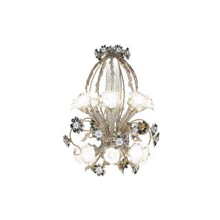 Mechini / Chandeliers / Coloured Bohemian Crystal & Murano Glass L-GIGLIO/16 Gold