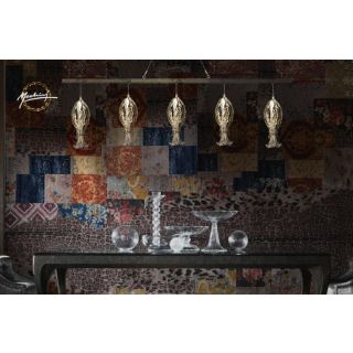 Mechini / Chandeliers / Wrought Iron with Clear Bohemian Crystal L-Giglio/5 Line