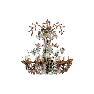 Mechini / Chandeliers / Bohemian Crystal & Murano Glass and Clear Pearl Banding L106/8