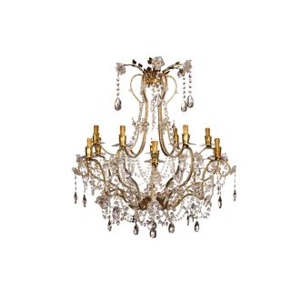 Mechini / Chandeliers / Clear Bohemian Crystal and Clear Pearl Banding L179/10