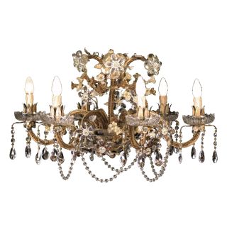 Mechini / Chandeliers / Bohemian Crystal and Colored Pearl Banding L257/6