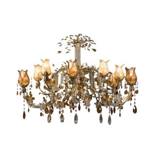 Mechini / Chandeliers / Bohemian Crystal & Murano Glass and Clear Pearl Banding L268/10