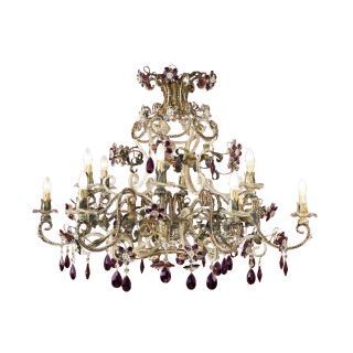Mechini / Chandeliers / Coloured Bohemian Crystal & Murano Glass L273/12