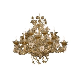 Mechini / Chandeliers / Clear Bohemian Crystal and Biscuit Ceramic L299/21