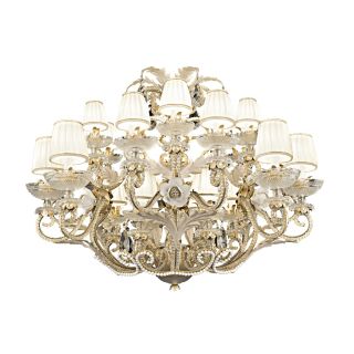 Mechini / Chandeliers / Bohemian Crystal & Porcelain Silk Lampshade L314/24