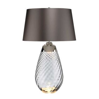 Elstead Lighting / Table Lamps / Lena Large Smoke-tinted Glass & Slate Shade