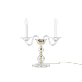 Preciosa / Elegant Table Lamp Two Candles / Historic Design Eugene M