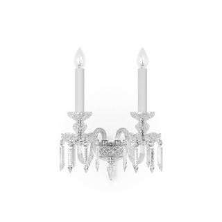 Preciosa / Exquisite Wall Sconce Two Candles / Historic Design Rudolf S