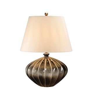Elstead Lighting / Table Lamps / Rib Pumpkin Brown and Black