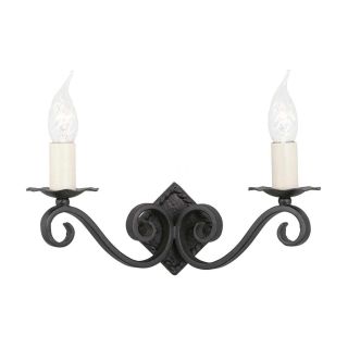Elstead Lighting / Wall Lights / Rectory 2 Black Cast Iron