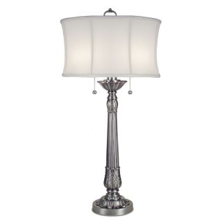 Elstead Lighting / Table Lamps / Presidential 2 Light Table Lamp - Pewter