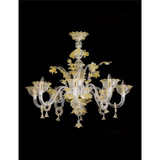 Italian Luxury Lighting / Chandeliers / Venetian Glass Elegante Murano Glass 8-Light V6163 008
