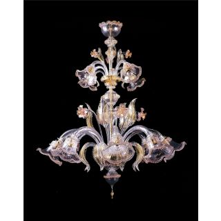 Italian Luxury Lighting / Chandeliers / Venetian Glass Multicolor 8-Light V6613 008