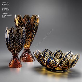 Italian Luxury Lighting / Vases / Crystal Vases and Bowl Set of 3 030021AB