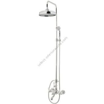 Bronces Mestre / Shower Sets / Bath shower set with column and porcelain handles 035016.MC0.50