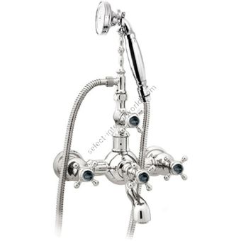 Bronces Mestre / Bath-Shower Fittings / Bath shower set with black porcelain 035016.N00.50