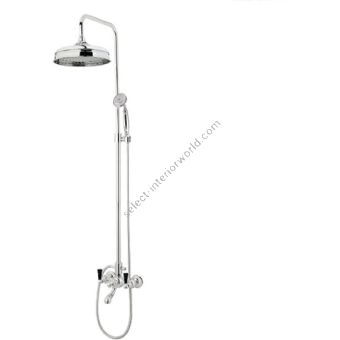 Bronces Mestre / Shower Sets / Bath shower set with column and black porcelain handles 035018.MCN.50