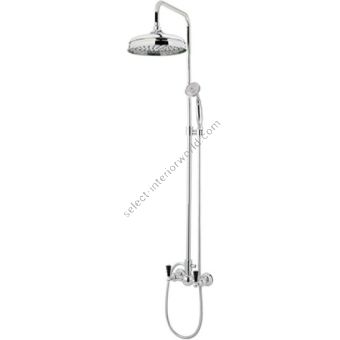 Bronces Mestre / Shower Sets / Shower mixer with column and black porcelain 035019.MCN.50