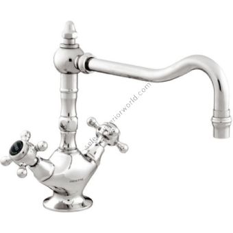 Bronces Mestre / Kitchen Fittings / One hole sink mixer with black porcelain 035030.N00.50