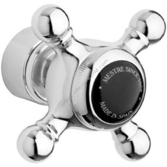 Bronces Mestre / Knobs for Shower Systems / Handle kit for shower system with black porcelain 035045.N00.50