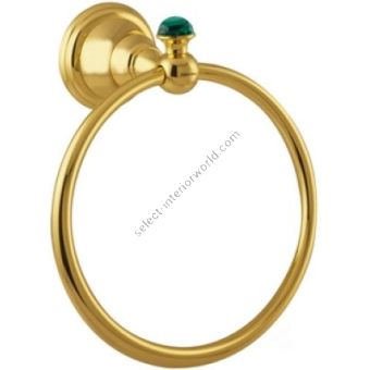 Bronces Mestre / Towel Holders / Towel ring 165mm with malachite stone 036873.ML0.01